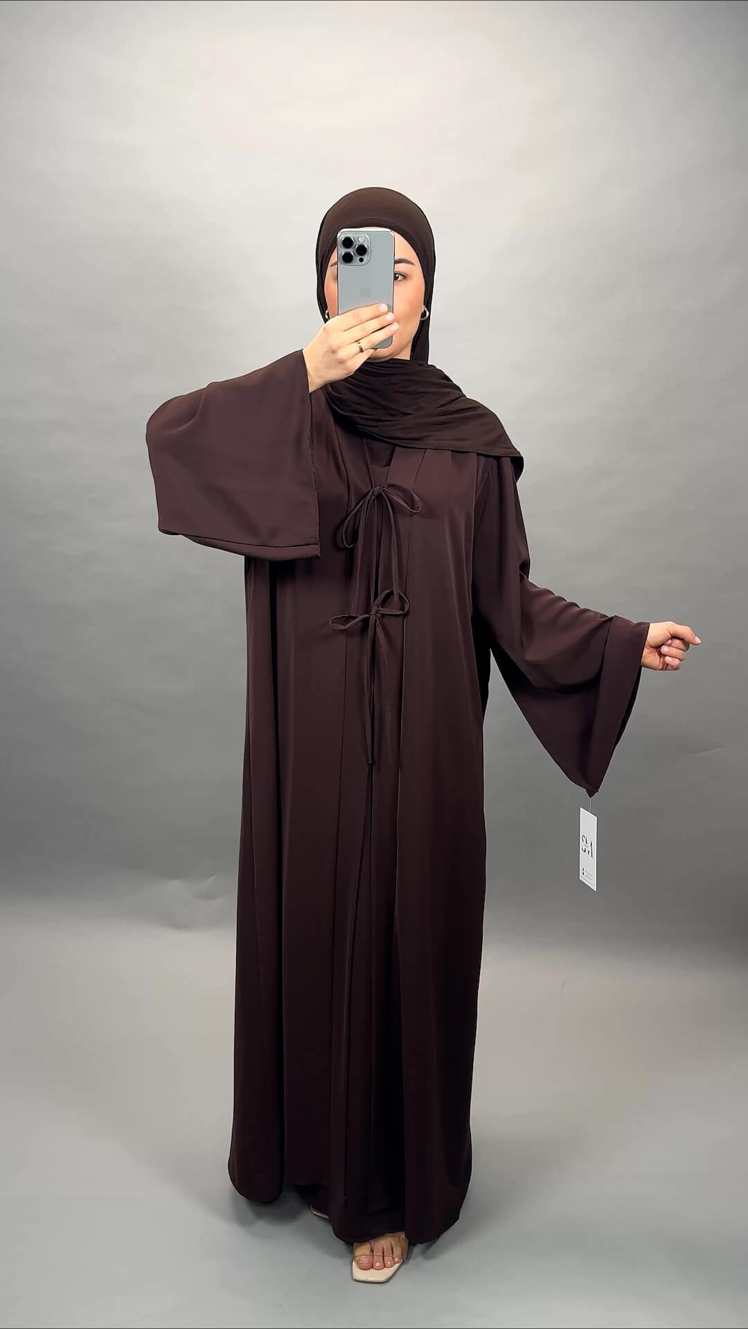 Ines Abaya 2-Teillig Braun