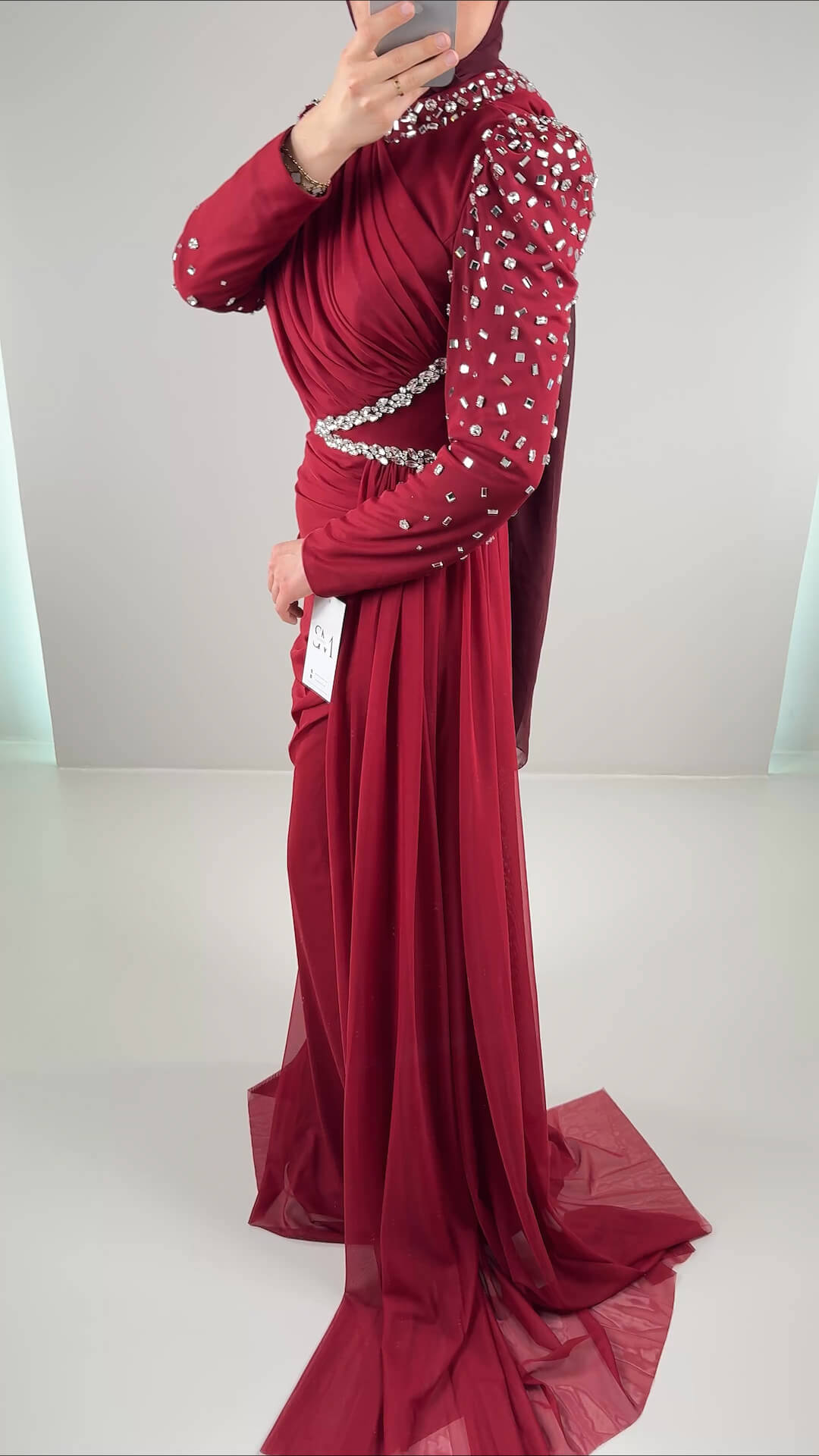 Efila Abendkleid Bordo