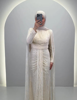 Nirama Abendkleid Cremeweiß