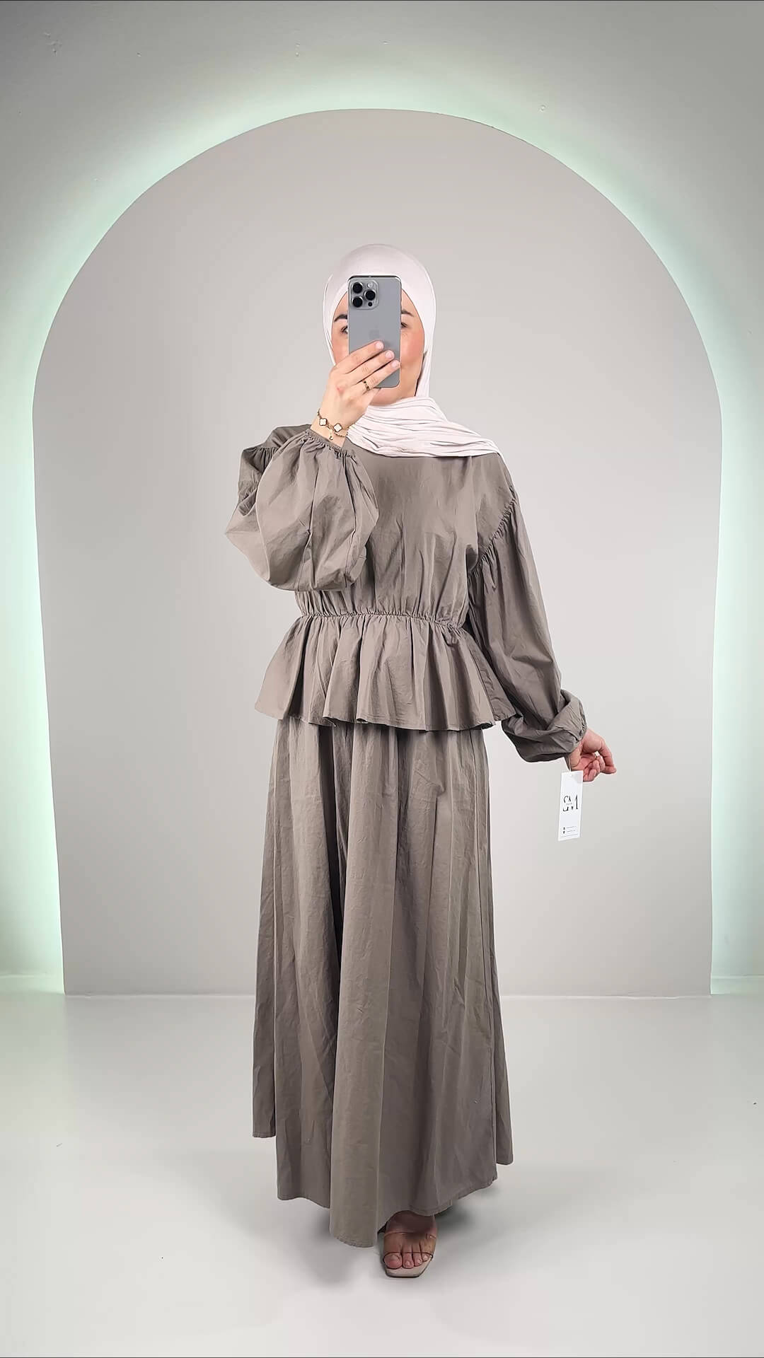 Mirza Zweiteiler Taupe