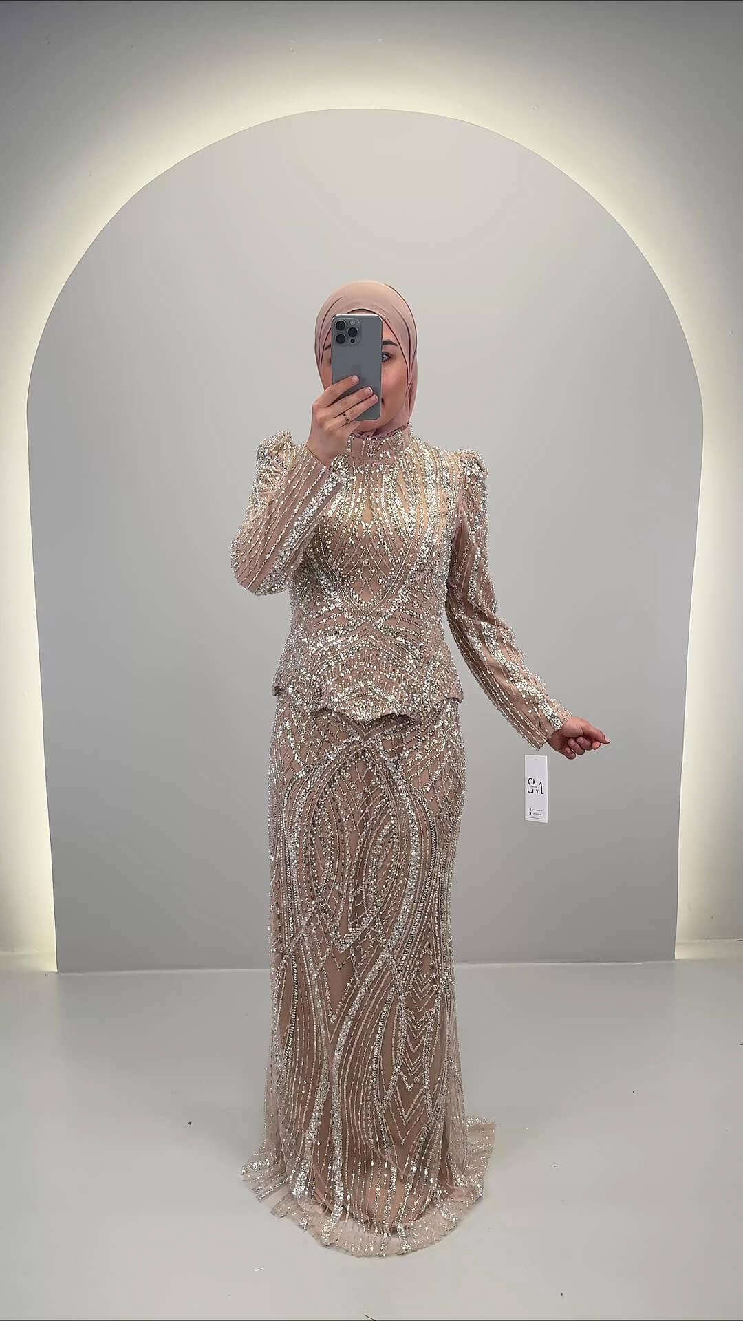 Miyasa Abendkleid Beige 01