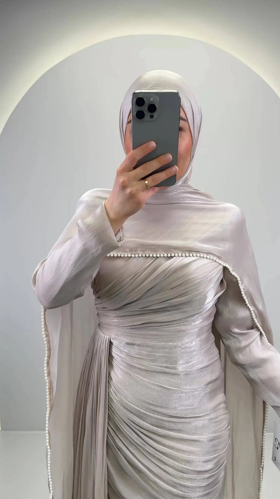 Leyla Abendkleid Beige