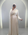 Oysu Abendkleid Beige 01