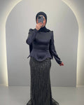 Sedef Abendkleid Grau