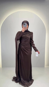 Arya Evening dress Brown 01