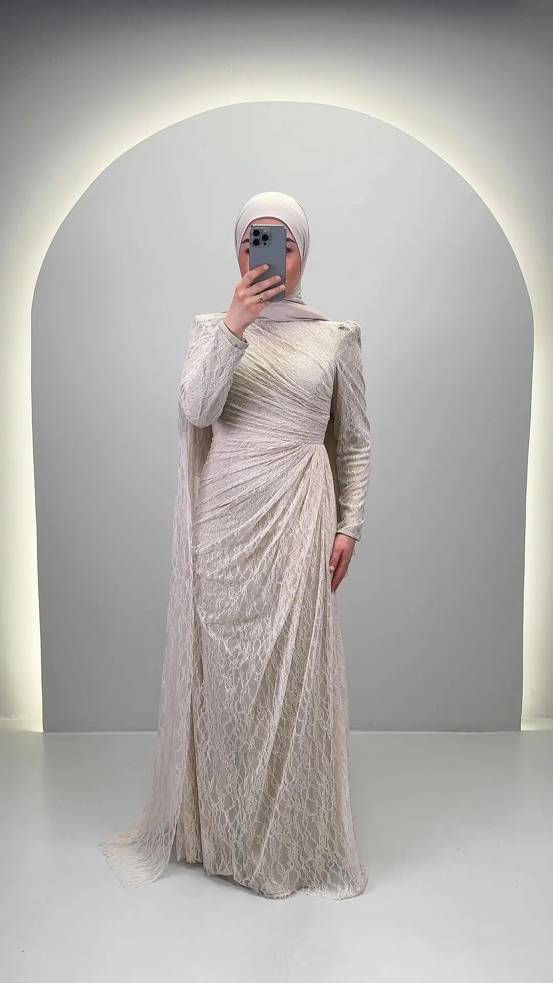 Mireya Abendkleid Beige