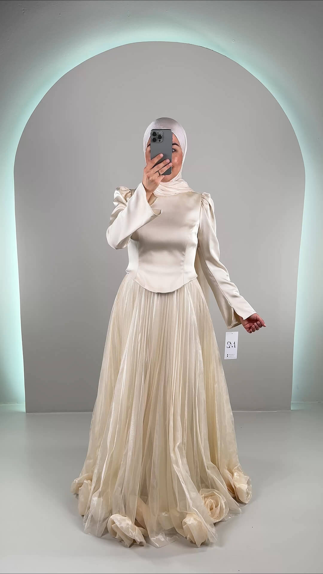 Avra Abendkleid Beige