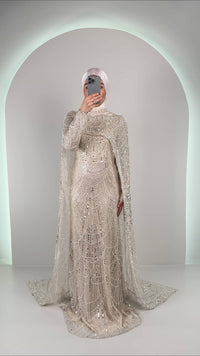Milea Abendkleid Beige