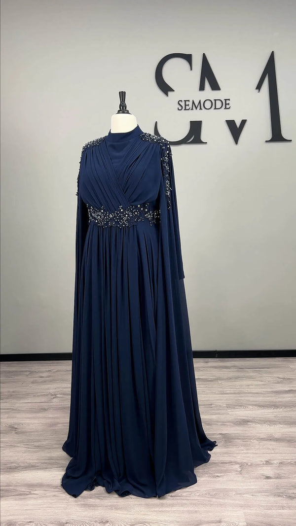 Meral Abendkleid Dunkelblau - Semode