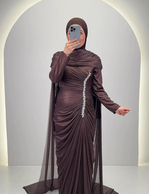 Velina Abiye Kahverengi