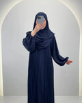 Hifaya Abaya Set with Khimar Dark Blue