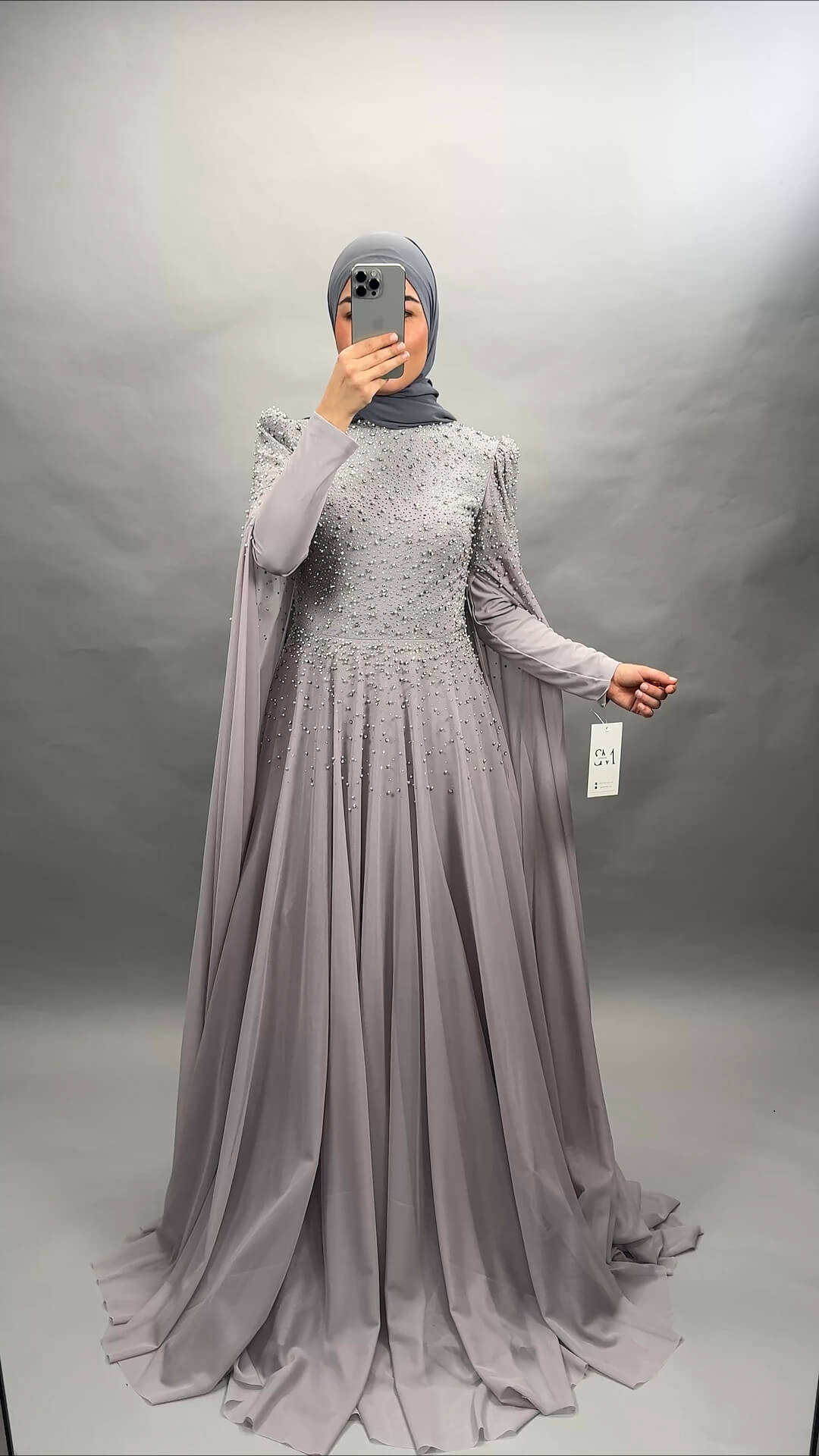 Hifa Exclusive Evening Dress Gray