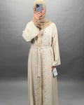 Inci Abaya Zweiteiler Beige