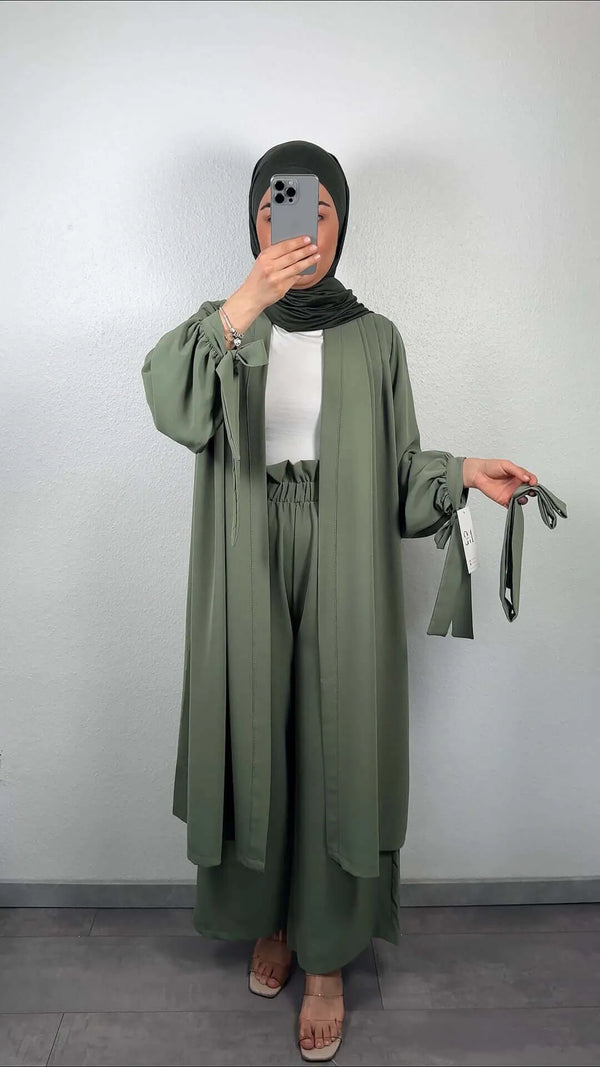 Jivonie Kimono Outfit 2 Teillig Khaki - Semode