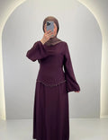 Aramiel Abendkleid Weinrot