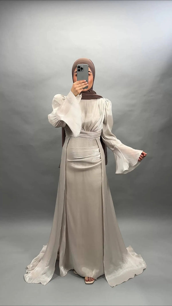 Melek Abendkleid Beige - Semode