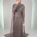 Milea Abendkleid Taupe