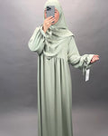 Mila Abaya Set with Khimar Mint