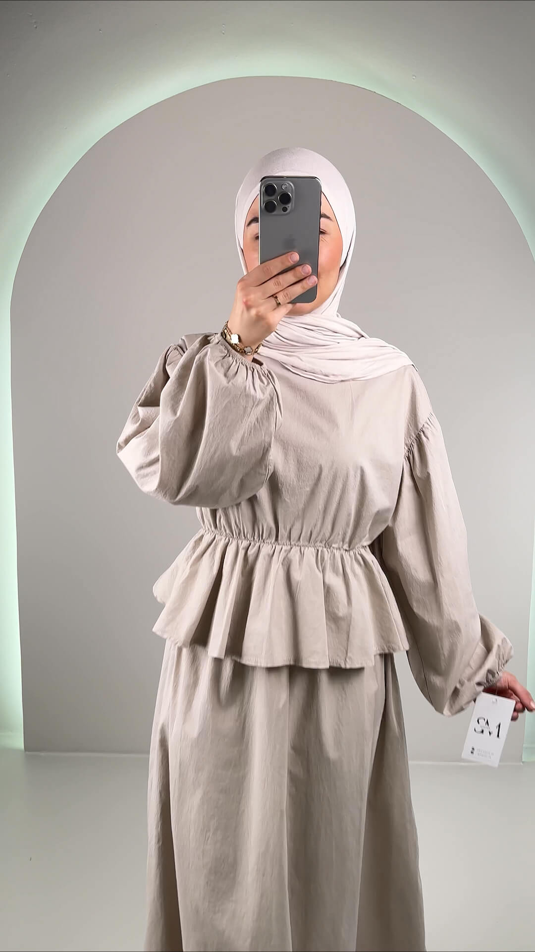 Mirza Zweiteiler Beige