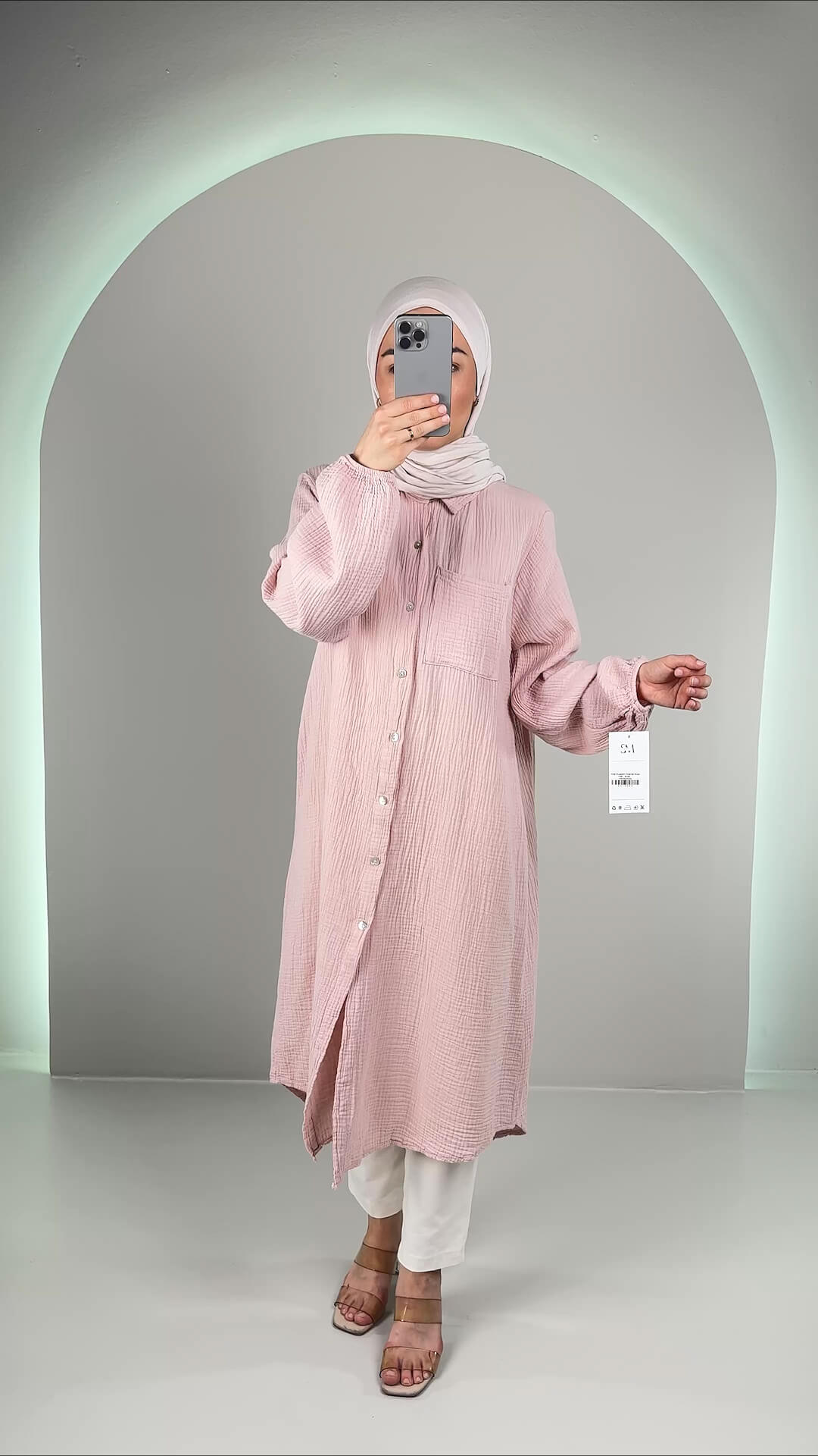 Yale Musselin Oberteil Rosa