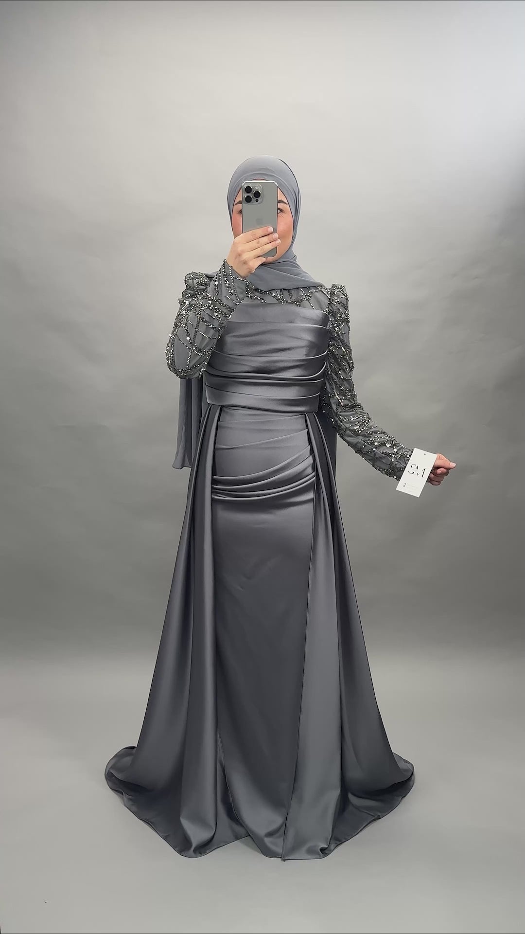 Arzu Abendkleid Grau