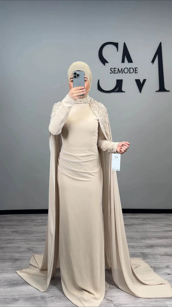 Rüya Abendkleid Beige - Semode