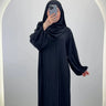 Hifaya Abaya Set with Khimar Black