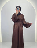 Simla Abaya Kahverengi