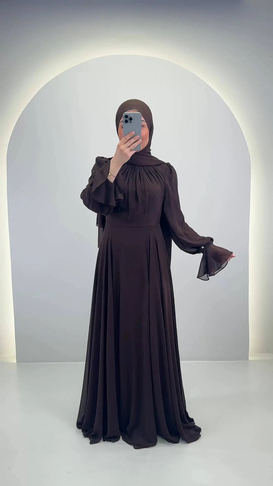 Tisla Abendkleid Braun