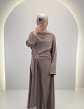 Arami Abendkleid Taupe