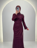 Tuyana Abendkleid Weinrot