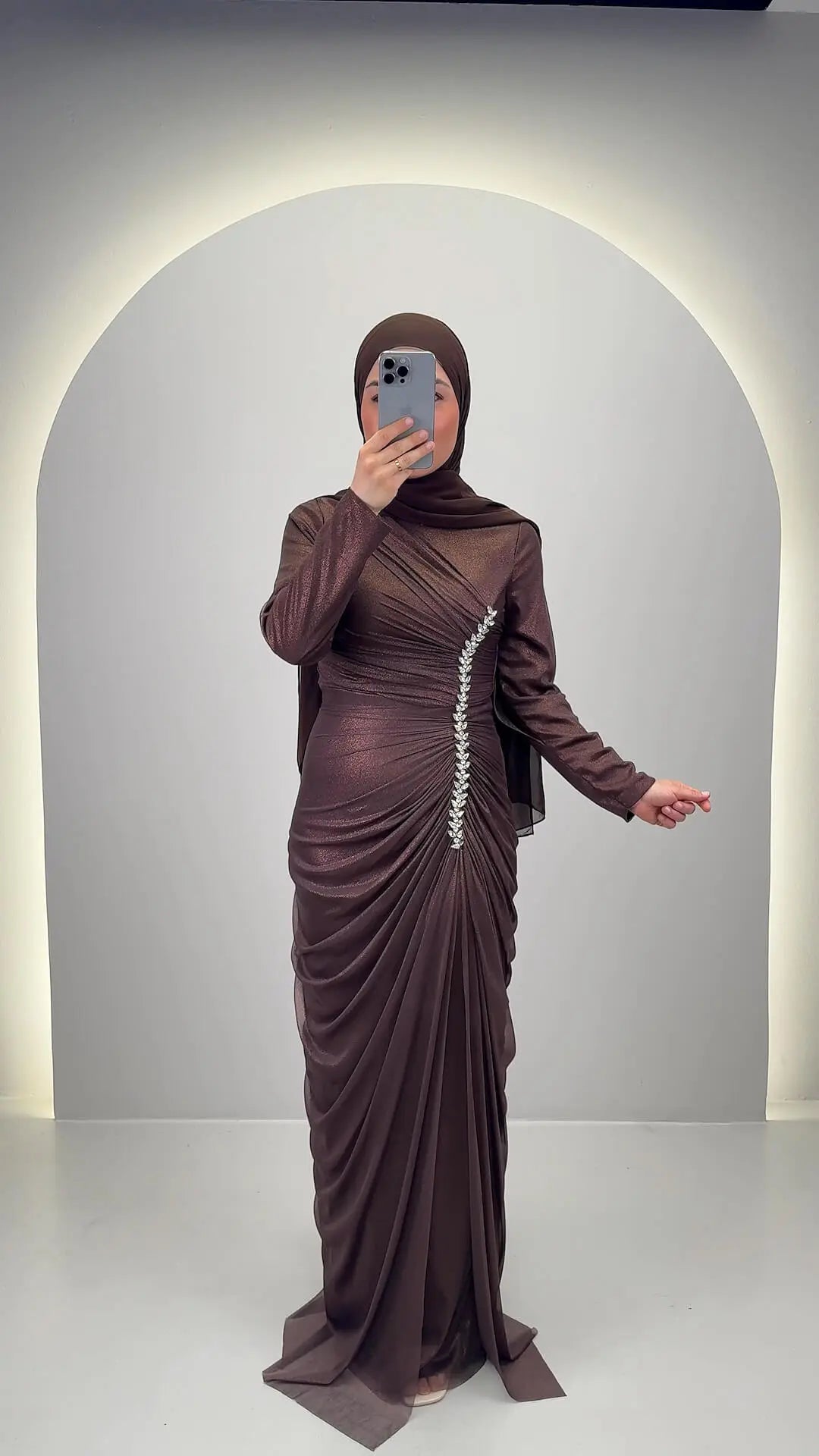Velina Abiye Kahverengi