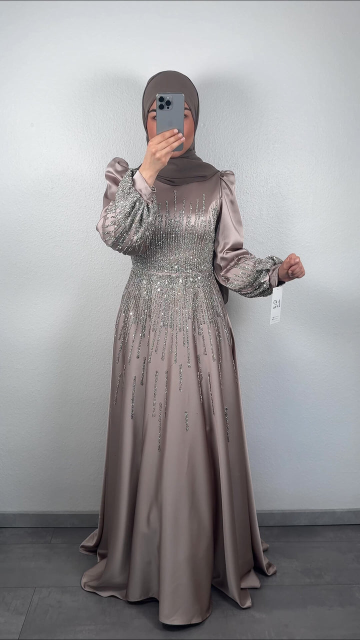 Yüsray Abendkleid Beige